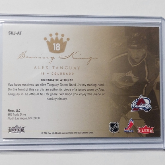 Alex Tanguay Fleer Ultra Uniformity Game-Used Hockey Card Canadiens 2005/06 - Picture 2 of 2